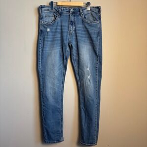 Buffalo David Bitton Mens 33 MAX-X Skinny Jeans Distressed Stretch Vintage Y2K